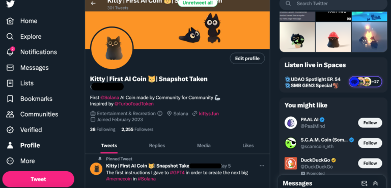 Crypto/NFT Twitter with 2000 Followers Crypto twitter with 2000 followers
