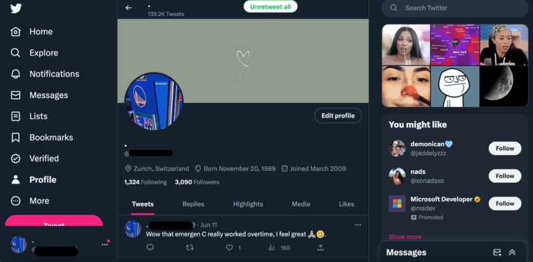 Twitter followed by Travis Scott