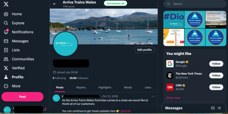 Twitter with 49k followers