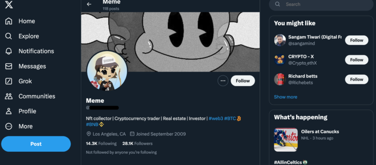 Crypto/NFT Twitter Account with 28k Followers