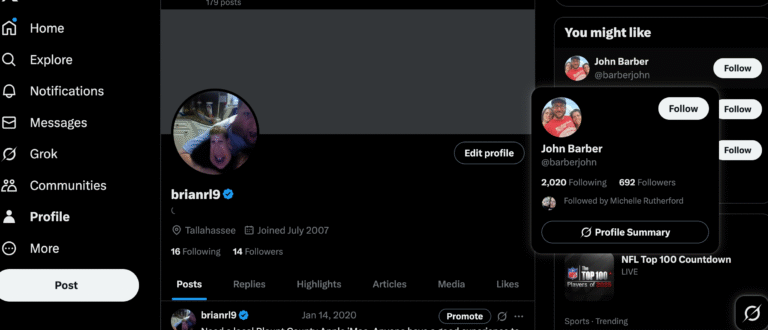 Aged 2007 twitter account