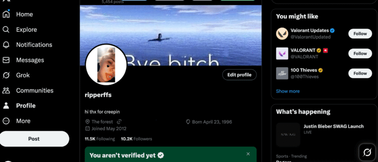 twitter account with 10000 followers