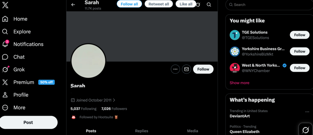 Aged Twitter Account with 7000 Followers